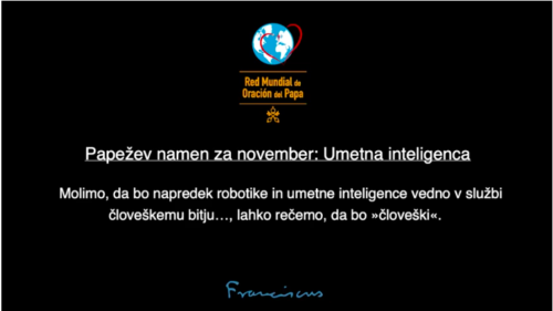 Papežev namen za november Umetna inteligenca